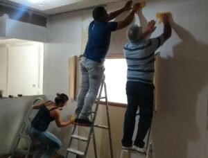 curso de instalação de papel de parede